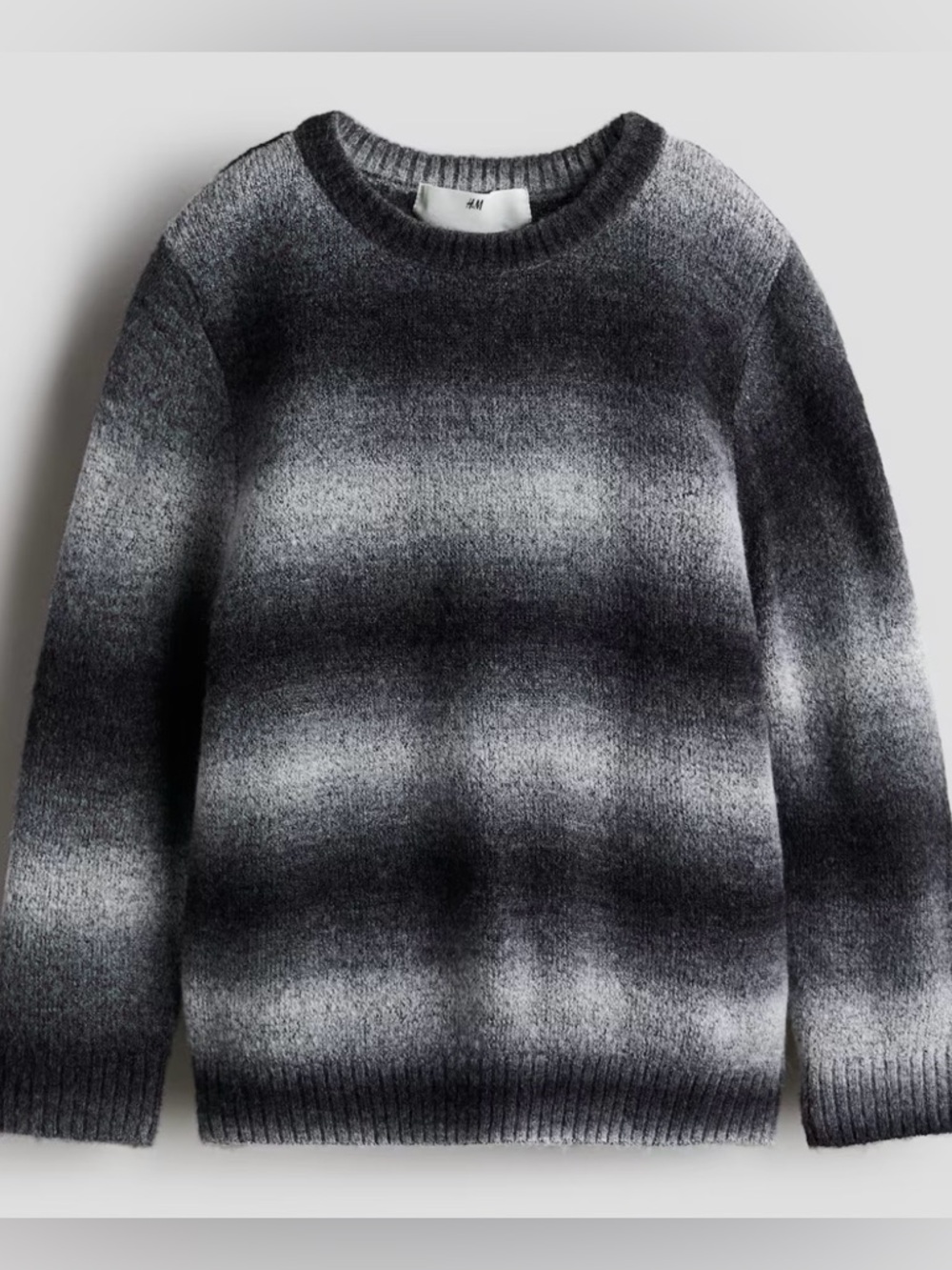 H&M Boys Gray Ombre Crewneck Sweater Sz 3/4t